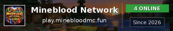 Mineblood Network Minecraft server banner