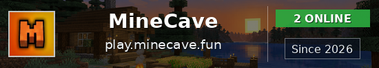 MineCave Minecraft server banner