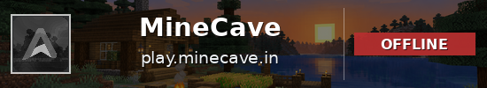 MineCave Minecraft server banner
