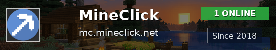 MineClick Minecraft server banner