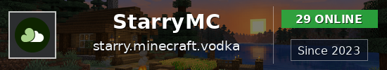 StarryMC Minecraft server banner