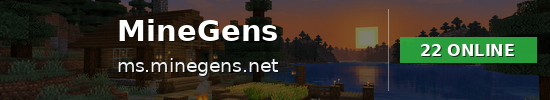MineGens Minecraft server banner
