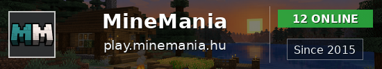 MineMania Minecraft server banner