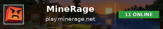 MineRage Minecraft server banner