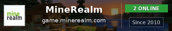 MineRealm Minecraft server banner