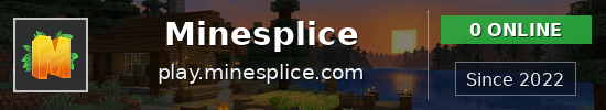 Minesplice Minecraft server banner