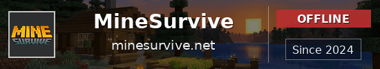 MineSurvive Minecraft server banner