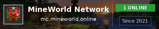 MineWorld Network Minecraft server banner