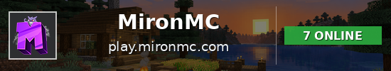 MironMC Minecraft server banner