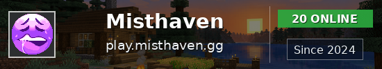 Misthaven Minecraft server banner
