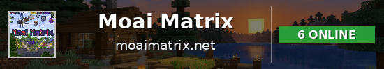 Moai Matrix Minecraft server banner