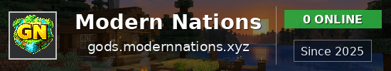 Modern Nations Minecraft server banner