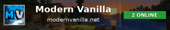 Modern Vanilla Minecraft server banner