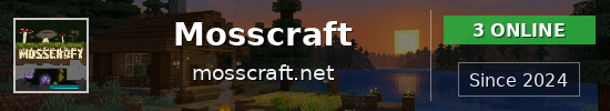 Mosscraft Minecraft server banner