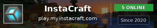 InstaCraft Minecraft server banner