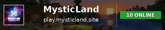 MysticLand Minecraft server banner