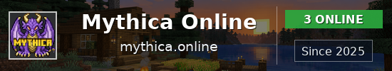 Mythica Online Minecraft server banner