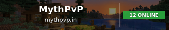 MythPvP Minecraft server banner