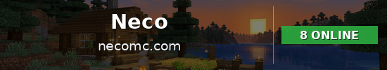 Neco Minecraft server banner
