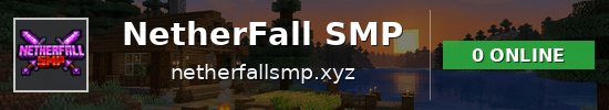 NetherFall SMP Minecraft server banner