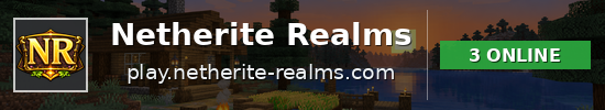Netherite Realms Minecraft server banner