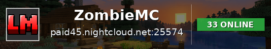 ZombieMC Minecraft server banner
