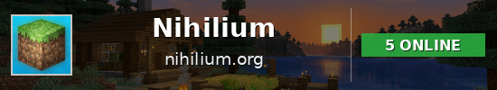 Nihilium Minecraft server banner