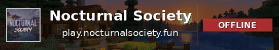 Nocturnal Society Minecraft server banner