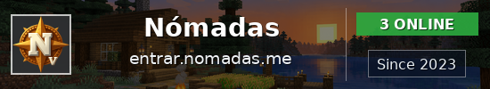 Nómadas Minecraft server banner