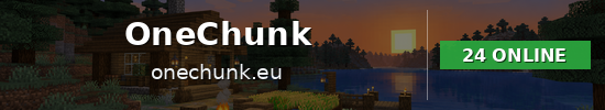 OneChunk Minecraft server banner