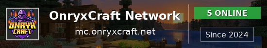 OnryxCraft Network Minecraft server banner