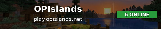 OPIslands Minecraft server banner