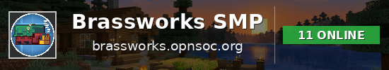 Brassworks SMP Minecraft server banner