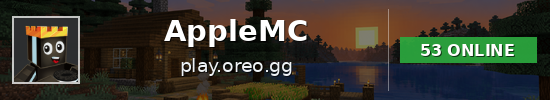 AppleMC Minecraft server banner