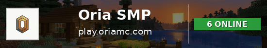 Oria SMP Minecraft server banner