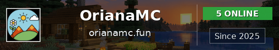 OrianaMC Minecraft server banner