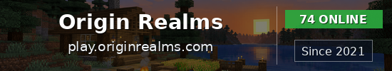 Origin Realms Minecraft server banner