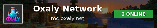 Oxaly Network Minecraft server banner