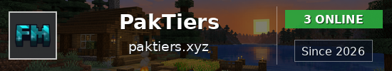 PakTiers Minecraft server banner