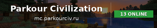 Parkour Civilization Minecraft server banner