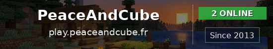 PeaceAndCube Minecraft server banner