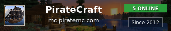 PirateCraft Minecraft server banner