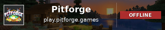 Pitforge Minecraft server banner
