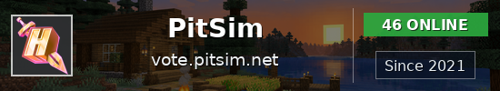 PitSim Minecraft server banner