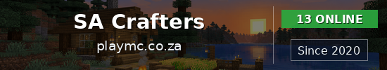 SA Crafters Minecraft server banner