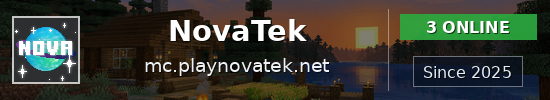 NovaTek Minecraft server banner