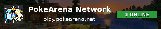 PokeArena Network Minecraft server banner
