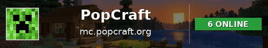 PopCraft Minecraft server banner