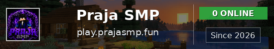 Praja SMP Minecraft server banner