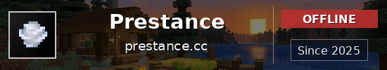 Prestance Minecraft server banner